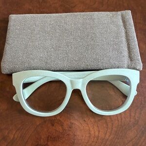 Peepers Chic Light Green Oversized Reading Glasses +2.50